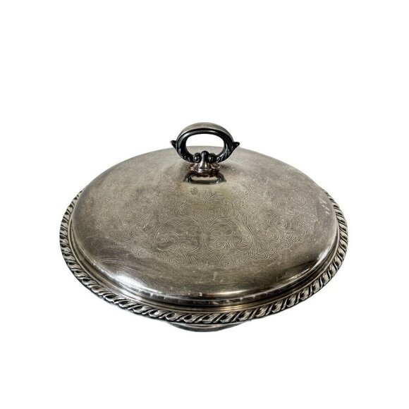 Vintage  Wm. A Rogers 862 Silver Plated Round Serving Bowl Casserole With Lid - Picture 4 of 12